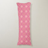 Pink Flowers Pattern Body Pillow Seitenschläferkissen (Vorderseite Vertikal)