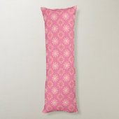 Pink Flowers Pattern Body Pillow Seitenschläferkissen (Rückseite (Vertikal))