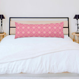 Pink Flowers Pattern Body Pillow Seitenschläferkissen