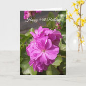 Pink Flowers Personalised 95th Birthday Karte (Gelbe Blume)