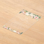 Pink Flowers, White Flowers, Boho, Birthday Acryleinladungen (Ablage )