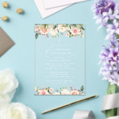 Pink Flowers, White Flowers, First Holy Communion Acryleinladungen (In Situ (Hochzeit))