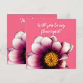 Pink Flown, Werden Sie meine Blumenkarten sein? Dankeskarte (Vorne/Hinten)