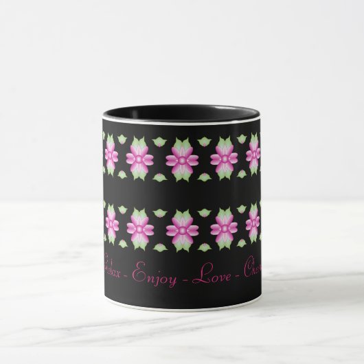 Pink Flows Inspiration Design Coffee Tasse (Zentrum)