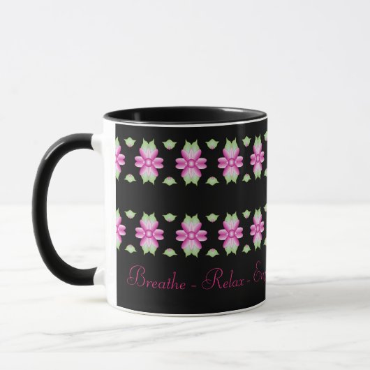 Pink Flows Inspiration Design Coffee Tasse (Links)