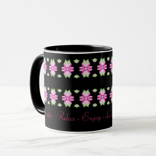 Pink Flows Inspiration Design Coffee Tasse (Vorderseite Links)