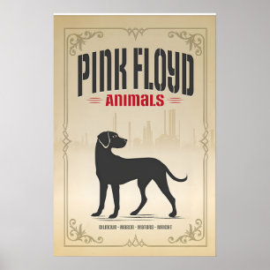 Pink Floyd, Hund, Originaldruckdesign (offiziell Poster