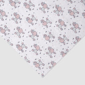 Pink Fluffy Poodles Muster Seidenpapier (Ausschnitt)