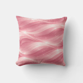 Pink Fluid Wave Pattern Throw Pillow Kissen