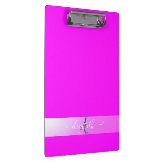 Pink Fluorescent Monogram Klemmbrett (Rechts)