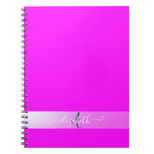 Pink Fluorescent Monogram Notizblock