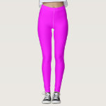 Pink Fluorescent Neon Leggings<br><div class="desc">Monogramm auf rosa fluoreszierendem Hintergrund. Die perfekte romantische Geschenkidee. Klicken Sie auf die Schaltfläche Anpassen, um die Schriftart zu ändern, Text zu verschieben und das Design weiter anzupassen.</div>