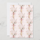 Pink flüstert Wildblumen Brautparty Einladung (Rückseite)