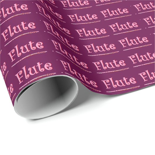 Pink Flute Geschenkpapier (Rolleneckpunkt)