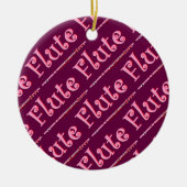 Pink Flute Keramik Ornament (Vorne)