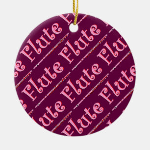 Pink Flute Keramik Ornament