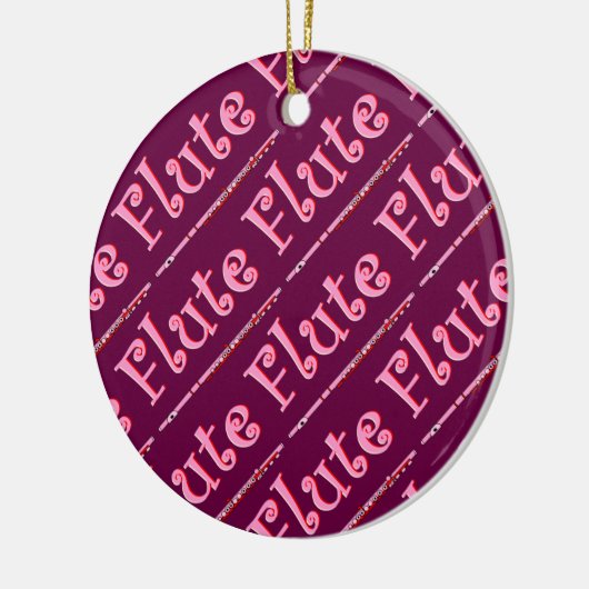 Pink Flute Keramik Ornament (Links)