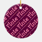 Pink Flute Keramik Ornament (Hinten)