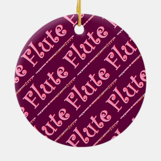 Pink Flute Keramik Ornament (Hinten)