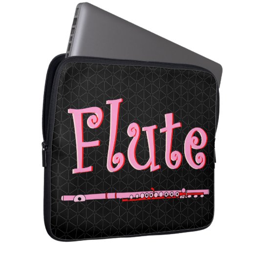 Pink Flute Laptopschutzhülle (Vorne Rechts)