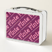 Pink Flute Metall Brotdose (Rückseite)