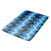 Pink Flute Muster Badematte (Schrägansicht)