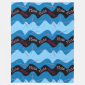 Pink Flute Muster Fleecedecke (Vorderseite)