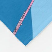 Pink Flute Muster Fleecedecke (Ecke)