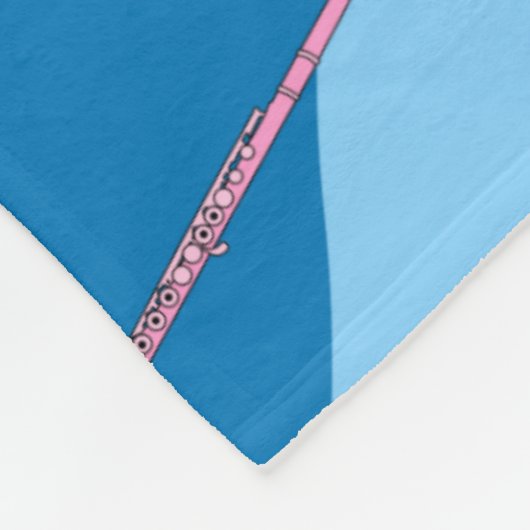 Pink Flute Muster Fleecedecke (Ecke)