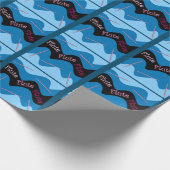 Pink Flute Muster Geschenkpapier (Ecke)