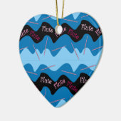 Pink Flute Muster Keramik Ornament (Links)
