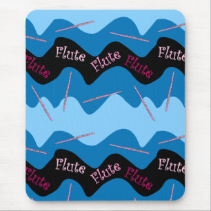 Pink Flute Muster Mousepad