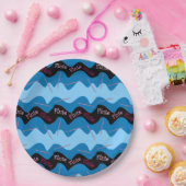 Pink Flute Muster Pappteller (Party)