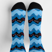 Pink Flute Muster Socken (Oben)