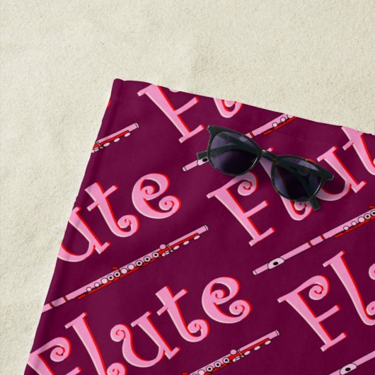 Pink Flute Strandtuch (Beispiel)