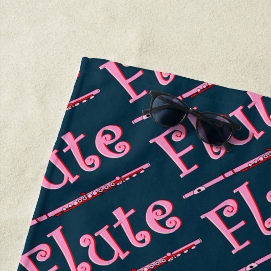 Pink Flute Strandtuch (Beispiel)