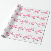 Pink Flute Wrapping Paper Geschenkpapier (Ungerollt)