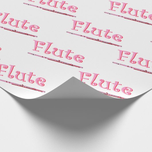 Pink Flute Wrapping Paper Geschenkpapier (Ecke)