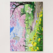 Pink Flutter Paradies Puzzle (Vertikal)