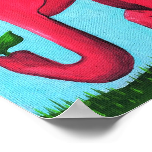 Pink Flying Elephant Poster (Ecke)