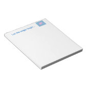 Pink Flying Pig Blaue Stars Notepad Notizblock (angewinkelt)