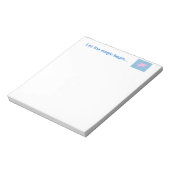 Pink Flying Pig Blaue Stars Notepad Notizblock (Rotiert)