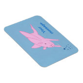 Pink Flying Pig Blaue Sterne Flexible Magnete (Rechte Seite)