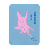 Pink Flying Pig Blaue Sterne Flexible Magnete (Vertikal)