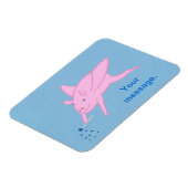 Pink Flying Pig Blaue Sterne Flexible Magnete (Linke Seite)