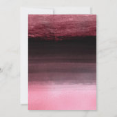 Pink Foil Girly Paint Schlaganfall jedes Alter Geb Einladung (Rückseite)