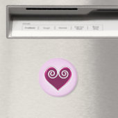 Pink Foil Heart Magnet (In Situ (Geschirrspüler))