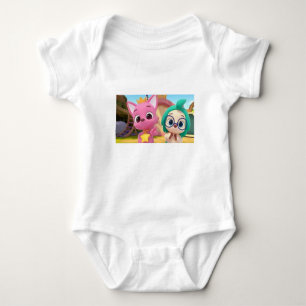 Pink Fong und Freunde Baby Strampler