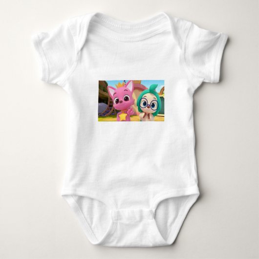 Pink Fong und Freunde Baby Strampler (Vorderseite)