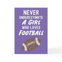 Pink Football Cards für Girls Girls Kinder Sport